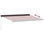 vidaXL Auvent manuel rétractable bordeaux 450x300 cm