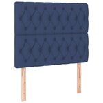 vidaXL Sommier à lattes de lit avec matelas Bleu 120x200 cm Tissu