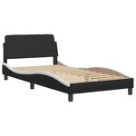 vidaXL Cadre de lit avec LED sans matelas noir et blanc 100x200 cm