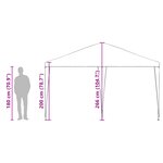 vidaXL Tente de Fête Blanche 4x4 m PE