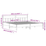 vidaXL Cadre de lit sans matelas 200x200 cm bois massif de pin