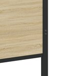 vidaXL Cadre de lit en métal sans matelas chêne sonoma 75x190 cm