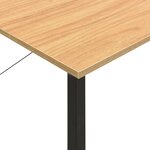 vidaXL Bureau d'ordinateur Noir et chêne clair 80x40x72cm MDF et métal