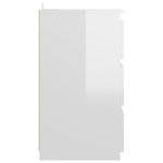 vidaXL Tables de chevet 2 Pièces Blanc brillant 40x35x62 5 cm Aggloméré