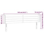vidaXL Tête de lit avec oreilles Noir 163x16x78/88 cm Tissu