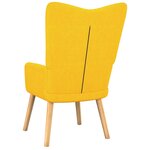 vidaXL Chaise de relaxation avec tabouret Jaune moutarde Tissu
