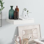 vidaXL Étagère murale flottante Blanc brillant 23x23 5x3 8 cm MDF