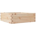 vidaXL Jardinière 70x70x23 cm bois de pin massif