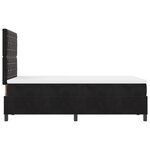 Lit à ressorts vidaXL avec matelas Noir 120x200 cm Velours
