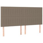 vidaXL Cadre de lit avec tête de lit Taupe 160x200 cm Tissu