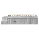 vidaXL Lit de rangement Gris Sonoma 90x190 cm