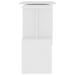 vidaXL Bureau d'angle Blanc 200x50x76 cm Bois d'ingénierie