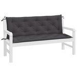 vidaXL Coussins de banc de jardin lot de 2 anthracite tissu Oxford