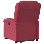 vidaXL Fauteuil inclinable de massage électrique Rouge bordeaux Tissu