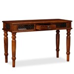 vidaXL Table d'écriture Bois massif de Sesham 120 x 50 x 76 cm