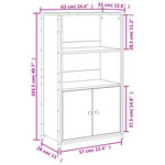 vidaXL Buffet haut chêne fumé 62x32x103 5 cm bois d'ingénierie