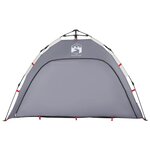 vidaXL Tente de plage 2 personnes gris libération rapide imperméable