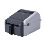 Brother TD-4420DNFC Imprimante d'étiquettes thermique USB  LAN - Résolution 203 dpi - Prend en charge les rouleaux continus sans doublure - Couleur blanc/gris