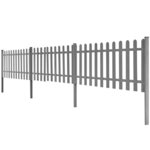 vidaXL Clôture à piquets avec poteaux 3 Pièces WPC 600x60 cm