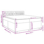 vidaXL Sommier à lattes de lit avec matelas Rose 200x200 cm Velours
