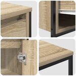 vidaXL Ensemble de meubles de salle de bain 3 pièces en chêne Sonoma