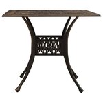 vidaXL Ensemble de bistro 3 Pièces Aluminium coulé Bronze