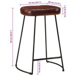vidaXL Tabourets de bar lot de 2 marron foncé 41x29x62 cm