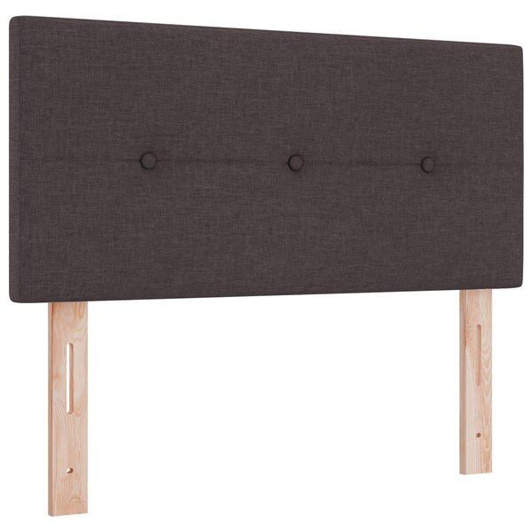 Tête de lit vidaXL Bouton capitonné Marron foncé 80 cm Tissu