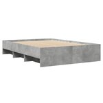 vidaXL Cadre de lit gris béton 120x190 cm bois d'ingénierie