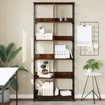 vidaXL Bibliothèque chêne marron 78 5x33x188 5 cm bois d'ingénierie