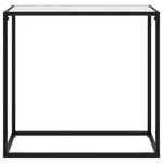 vidaXL Table console Blanc 80x35x75 cm Verre trempé