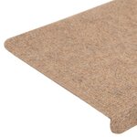 vidaXL Tapis d'escalier auto-adhésifs 15 Pièces 65x24 5x3 5 cm Beige