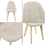 Lot de 2 chaises de salle à manger 86 x 53 x 47 cm beige 03_0006733