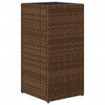 vidaXL Jardinière marron 30x30x60 cm résine tressée