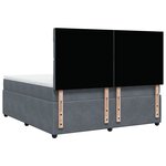 vidaXL Sommier à lattes de lit et matelas Gris foncé 180x200cm Velours