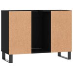 vidaXL Armoire de salle de bain noir 80x33x60 cm bois d'ingénierie