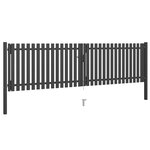 vidaXL Portail de clôture de jardin Acier 4x1 25 m Anthracite