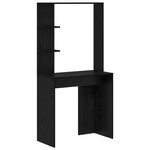 vidaXL Bureau avec rangement Chêne noir Bois d'ingénierie