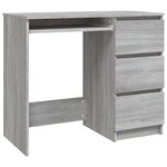 vidaXL Bureau Sonoma gris 90x45x76 cm Bois d'ingénierie