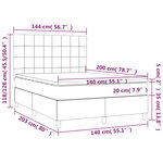 vidaXL Sommier à lattes de lit matelas et LED Rose 140x200 cm Velours