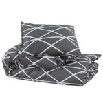 vidaXL Ensemble de housse de couette Gris 140x200 cm Coton