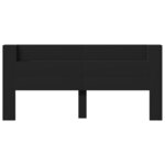 vidaXL Armoire tête de lit avec LED noir 220x16 5x103 5 cm