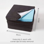 Coussin d'assise déhoussable pour canapé 3 places en suédine  Noir - HOMESCAPES