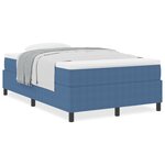 vidaXL Lit à ressorts avec matelas bleu 120x200 cm tissu côtelé