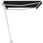 vidaXL Auvent manuel rétractable sur pied 400x350 cm Anthracite