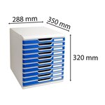 Module De Classement Modulo Office10 Tiroirs Fermés - Bleu - Exacompta