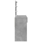 vidaXL Coiffeuse avec LED gris béton 100x40x130 cm