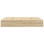vidaXL Cadre de lit de rangement en chêne Sonoma 140x200 cm