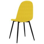 vidaXL Chaises à manger lot de 2 Jaune moutarde Velours
