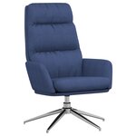 vidaXL Chaise de relaxation Bleu Tissu